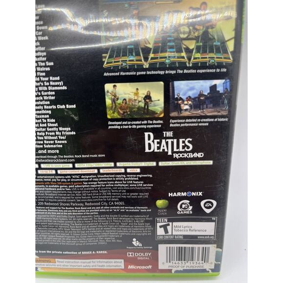 The Beatles Rock Band - XBOX 360 CIB Complete w/ Manual - TESTED - Picture 5 of 10